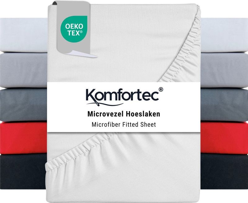 Komfortec - Hoeslaken - 180x200 - Microvezel - Zacht - Ademend