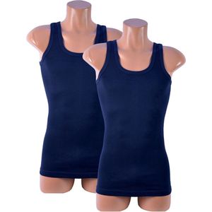 2 Pack Top kwaliteit hemd - 100% katoen - Donkerblauw - Maat M