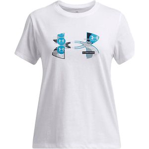 Under Armour Big Logo T-shirt Met Korte Mouwen Wit 10-12 Years Meisjes