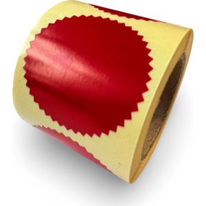 Rode Sluitsticker - Lipstick Red - Notariszegel - 250 Stuks - XL - rond 50mm - sterrand - sluitzegel - embosser - preegsticker - chique inpakken - cadeau - gift - trouwkaart - geboortekaart - kerst
