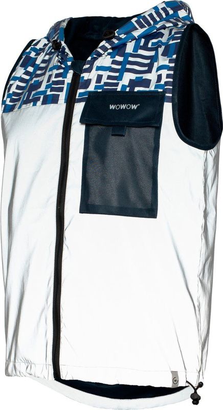 WOWOW - Towson Jacket - Fietsjack - Blauw - Mouwloos met Capuchon