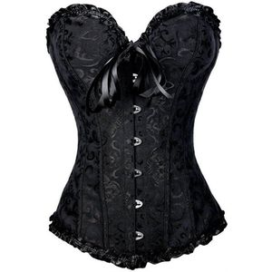 Dameskorsetten - Palace Corset -Body Shaper - Corset -Tops met vetersluiting - Korsetten - Korsetten met baleinen - Push-up bh's - Shapewear - Zwart - Maat XS - Maat 30-32 EU-Perfect voor bruiloften, feestdagen, feesten, Kerstmis, Halloween en meer