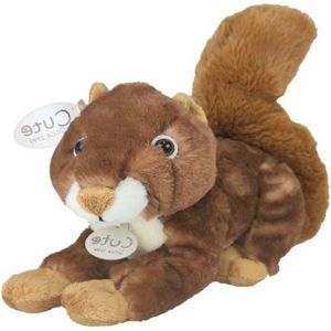 Inware pluche eekhoorn knuffeldier - rood/bruin - zittend - 25 cm - Dieren knuffels