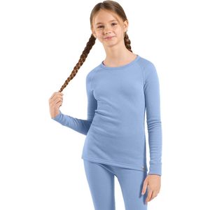 Odlo - Active Warm - Basislaagtop - Blauw - Lange Mouwen - 12 Jaar