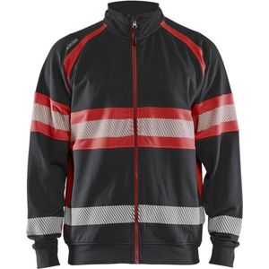 Blaklader High vis sweater 3551-1158 - Zwart/High Vis Rood - XXXL