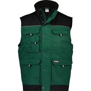 DASSY® Hulst Tweekleurige bodywarmer - maat XL - FLESSENGROEN/ZWART