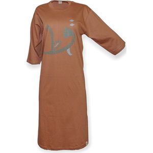 Ibramani Cat T-Shirt Milo Brown - Dames T-shirt Jurk
