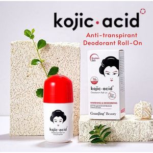 KOJIC ACID Deodorant - Egaliserende Deo Roller met Kojic Acid - Tegen donkere oksels - Tegen transpiratie - Anti-geur - Hydraterend - Verzorgend - Anti-bacterieel - Whitening & Deodorizing - Kojic Acid Deodorant Roll-on - Okselverzorging