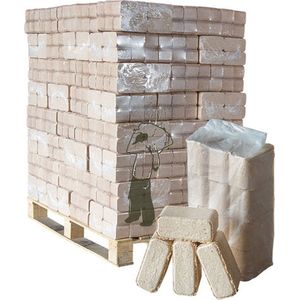 RUF Briketten | 2 pallet – totaal 1.920 kg (192 pakketten x 10 kg) | Berkzaagsel