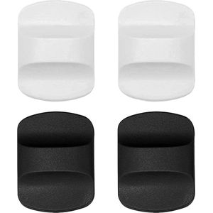 Vervangende schuif voor 4-delige magnetische deksel voor waterflessen - magnetische schuif - magnetisch reservedeksel voor glazen bekers (190 ml) - wit en zwart .