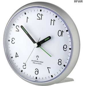 RFWR® Stille radiografische wekker met analoge klok en snooze functie