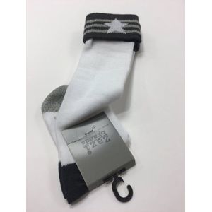 Lovestation22-Meisjes Graphic sokken-Donker grijs-Wit