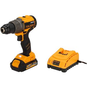Tolsen Accuboormachine 20V Li-ion Brushless Industrial - 58Nm - Schroeven en boren - Geleverd incl. één 2.0Ah Li-ion accu en snellader