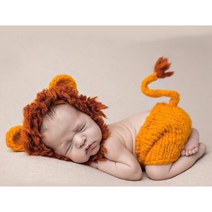 Baby Lion Kostuum - Zacht - Comfortabel - Schattig - Fotografie Kostuum voor Baby - Newborn - Nieuwjaar Cadeau