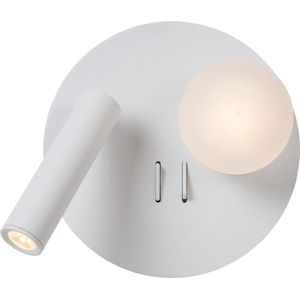 Lucide MATIZ - Bedlamp / Wandlamp - LED - 3000K - Met USB oplaadpunt - Wit