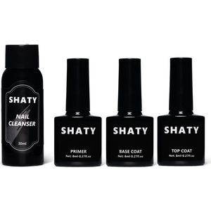 SHATY® Starterspakket - Primer - Base Coat - Top Coat - Nail Cleanser - Nagelset - BIAB - LED Lamp Nagellak - 8ML & 30ML