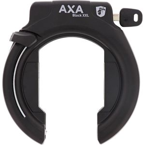 AXA Block XXL retractable - Ringslot voor fietsen met brede banden - Frameslot - Met plug-in mogelijkheid - Zwart