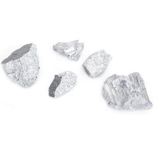 Antimoon metaal blok van 200 gram met 99,99% zuiverheid, ideaal voor laboratoriumgebruik en materiaalonderzoek