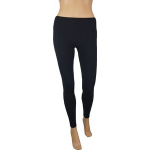 Dames katoenen Thermo Legging - Zwart - maat XL-XXXL