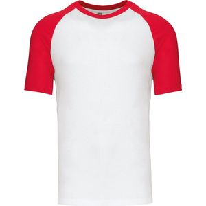 Kariban Baseball - Tweekleurig t-shirt K330 - White Red