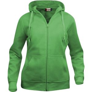 Basic hoody full zip ds grasgroen s