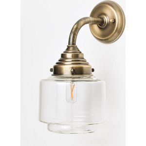 Art Deco Trade - Wandlamp Getrapte Cilinder Small Helder Curve Brons