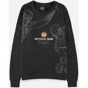 Marvel SpiderMan Sweater/trui -XL- No Way Home Oversized Zwart