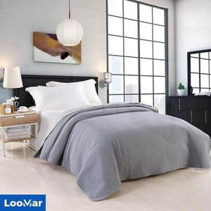 LooMar Dekbed - Hoesloos - Zonder Overtrek - Gewatteerd - Grijs - 240 x 260