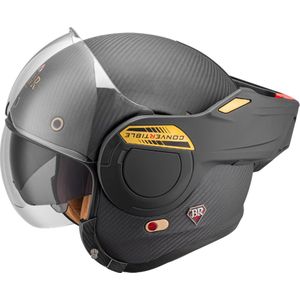 BEON Black Rider Convertible - XL - Motor Systeem Helm | Materiaal: Echt Koolstofvezel | Multifunctionele Motorhelm / Helmen | Systeemhelm en te gebruiken als Integraalhelm | Scorpion Look & Shark Carbon | Motorhelm Integraal | Incl. Luxe Helmtas