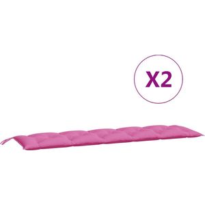 vidaXL-Tuinbankkussens-2-st-oxford-stof-roze
