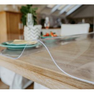Doorzichtige tafelbeschermer - Transparant tafelzeil - Doorzichtig tafelzeil - Tafellaken - Transparant tafelzeil - 2mm - Glashelder - Hoge kwaliteit - EU normen - 80cm X 180cm