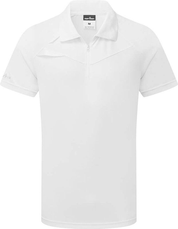 Portwest PW2 Hi Vis polo K/M DX410 - Volledig Wit - L