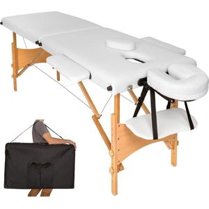 Dreamble - Mobiele Massagetafel - 2 zones - 5cm - Wit + Draagtas