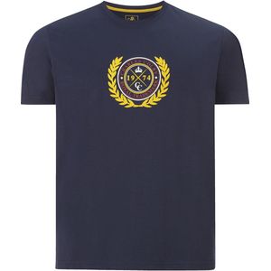 Charles Colby T-Shirt ronde hals donkerblauw, Print
