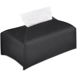 Gravora Zwarte Tissuebox Hoes - PU Lederen Beschermhoes - Waterdicht Design