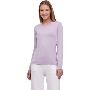 FALKE Basic Cotton Crew Neck elegante klassieker katoen trui dames purper - maat XS