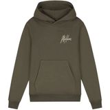 Malelions - Kids Striped Signature Hoodie - Moss Green - Hoodie