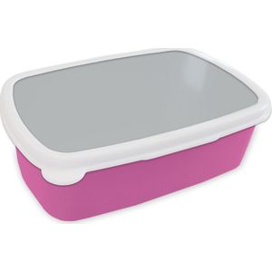 Broodtrommel Roze - Lunchbox - Brooddoos - Interieur - Grijs - Licht - 18x12x6 cm - Kinderen - Meisje