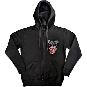 The Rolling Stones - Hackney Diamonds Tracklist Vest met capuchon - S - Zwart