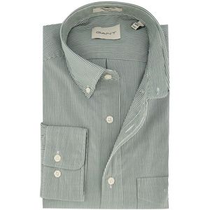 Gant - Regular Fit - Casual Overhemd - Groen - Katoen