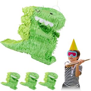 Relaxdays 4 x pinata dinosaurus - dino piñata - dinosauriër - verjaardag - zelf vullen