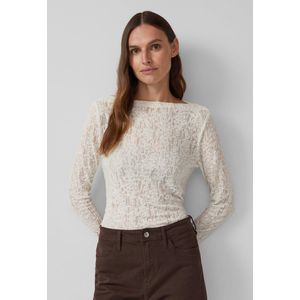 s.Oliver - Longsleeve - Semi-transparant - Zacht Jersey Kant