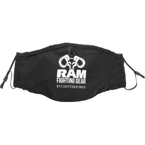 RAM Mondkapje Deluxe - Mondmasker - Verstelbaar - Wasbaar - Zwart-wit
