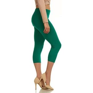 Hoogwaardige Dames 3/4 Legging | 3 Kwart Legging | One-Size | Maat 38-42 | Baby-Blauw