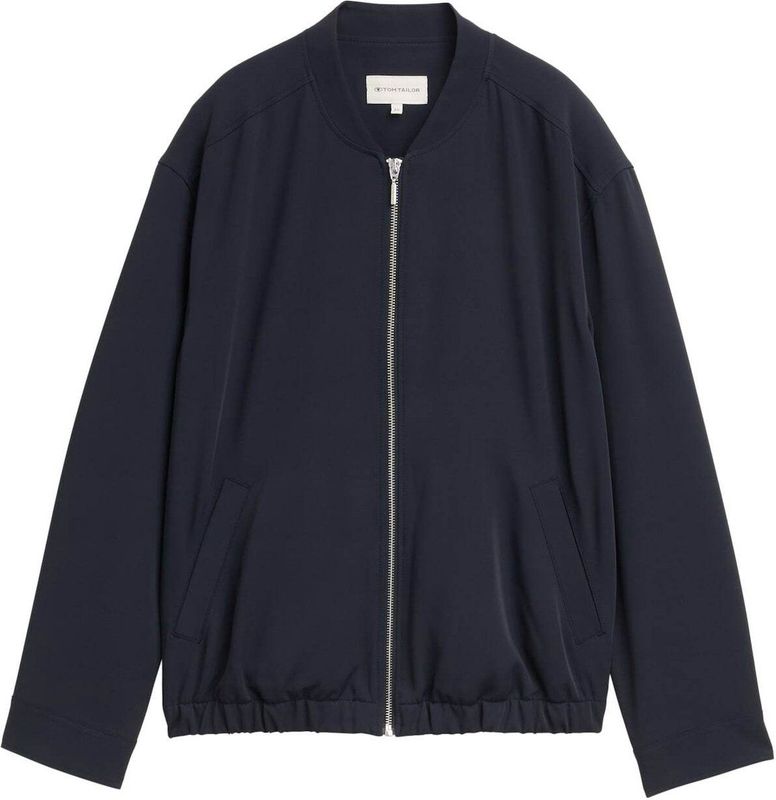 Tom Tailor - Blouson - Effen - Dames - Relaxed Fit - Collegekraag