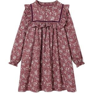 Vertbaudet Jurk van flanel met bloemenprint voor meisjes
