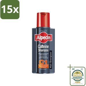 15 x Alpecin - C1 Cafeïne Shampoo - Voor Mannen - 250 ml - Grootverpakking - Haaruitval - Cafeïne Shampoo - Mannelijk Haar - Haargroei Stimuleren - Anti-haaruitval