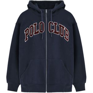 Marineblauwe sweater met loose fit en Polo Club-logo