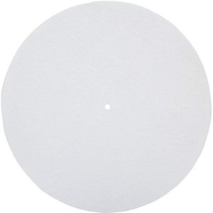 TTGoods - Draaitafel Platter Mat voor Vinyl Platenspelers - Geluiddempend Kussen - Duurzaam en Stijlvol - Minimaliseert Trillingen - Wit