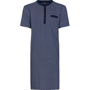 Pastunette Heren Nachthemd Fresh - Blauw - Katoen - Maat S
